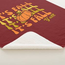 Cobertor Sherpa Está no outono Vocês estão felizes.