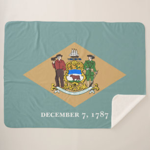 Cobertor Sherpa Estado de bandeira de Delaware (DE, EUA)