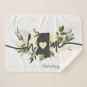 Cobertor Sherpa Estado do Mississippi Personalizado Russo da Cidad