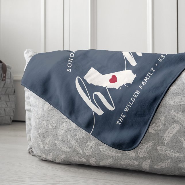 Cobertor Sherpa Estado inicial da Califórnia Personalizado (Criador carregado)