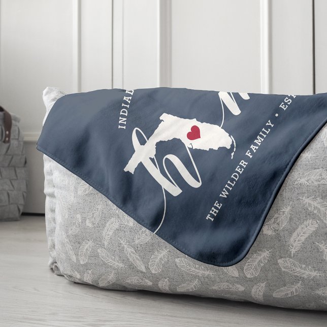 Cobertor Sherpa Estado inicial da Flórida Personalizado (Criador carregado)