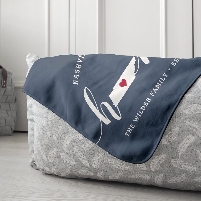 Cobertor Sherpa Estado inicial do Tennessee personalizado (Criador carregado)