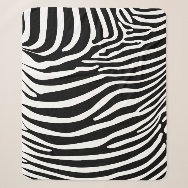 Cobertor Sherpa Estampa de Zebra (Frente)