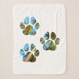 Cobertor Sherpa Estampas de cães - Palmeiras tropicais