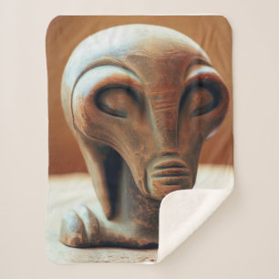 Cobertor Sherpa Estátua da Alienígena antiga