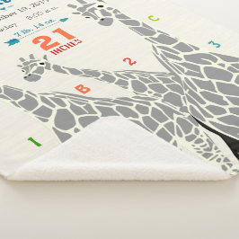 Cobertor Sherpa Estatuagens de Nascimento da Família Nursery Giraf