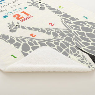 Cobertor Sherpa Estatuagens de Nascimento da Família Nursery Giraf