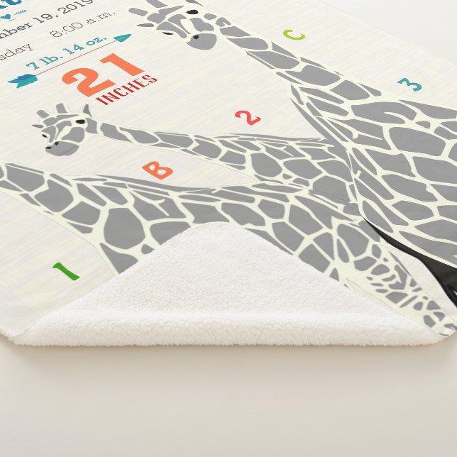 Cobertor Sherpa Estatuagens de Nascimento da Família Nursery Giraf (3/4)