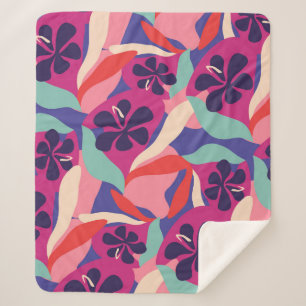 Cobertor Sherpa Estético Blooming