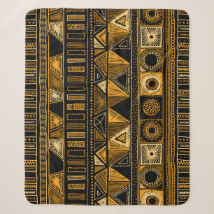 Cobertor Sherpa Estilo Asteca: Étnica Tribal Sem Olho.