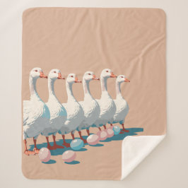 Cobertor Sherpa Estilo de Cut-Out de Seis Gansos A-Lay 3