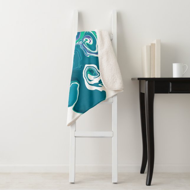 Cobertor Sherpa Estilo de mármore moderno Sherpa Blanket (In Situ)