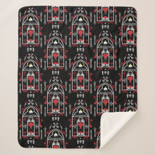 Cobertor Sherpa Estilo de Moda Gótica