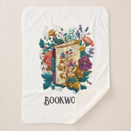 Cobertor Sherpa Estilo vitoriano Bookworm design