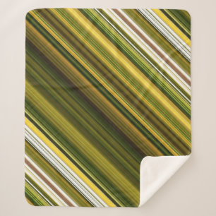 Cobertor Sherpa Estirpes e Goldenrod, Greve Verde e Amarela