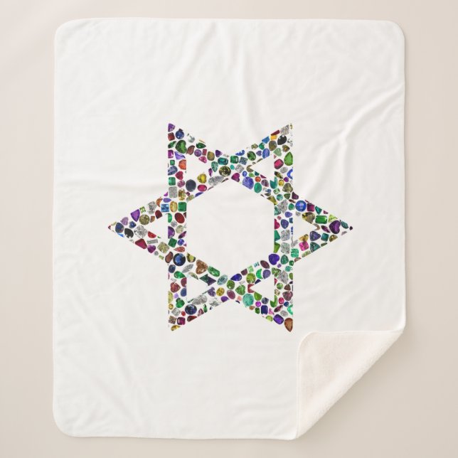 Cobertor Sherpa Estrela de David (Frente)