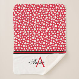 Cobertor Sherpa Estrelas de Natal Personalizadas