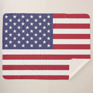 Cobertor Sherpa Estrelas e Stripes dos EUA (Bandeira dos Estados U