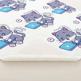 Cobertor Sherpa estudante preguiçoso giro - talvez amanhã eu estud