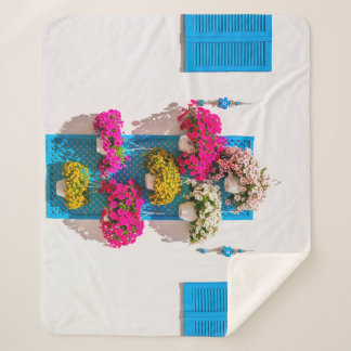 Cobertor Sherpa Etnia Floral: Muro de Jardim