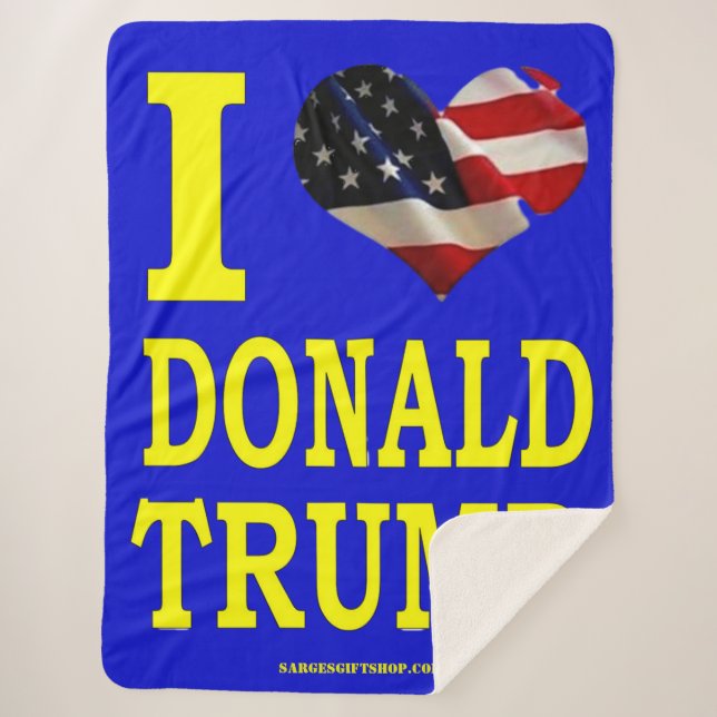 COBERTOR SHERPA EU AMO DONALD TRUMP (Frente)