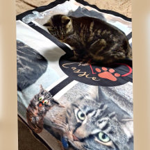 Eu Amo Meu Gato Sherpa Blanket