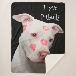 Cobertor Sherpa Eu Amo Pitbulls