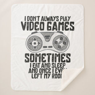 Cobertor Sherpa Eu Nem Sempre Toco Videos games Gaming Humor Engra
