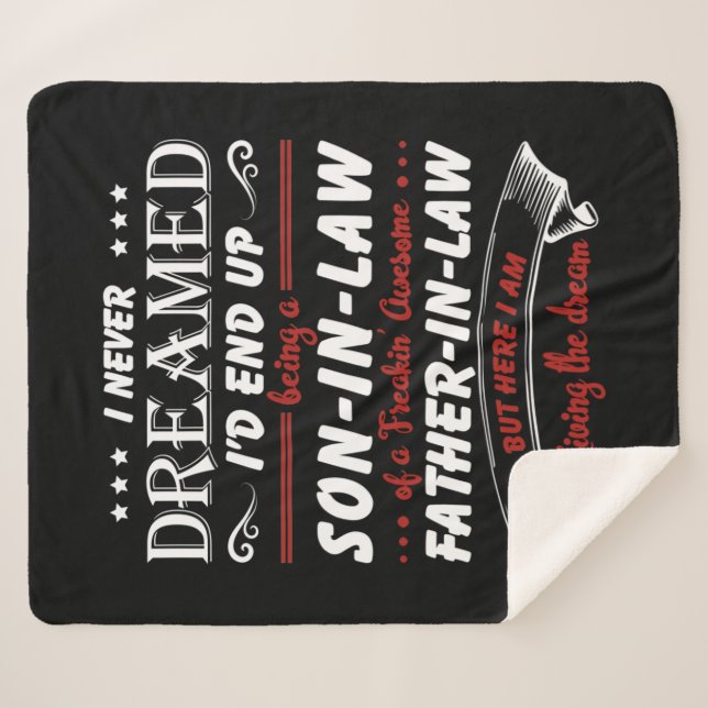 Cobertor Sherpa Eu nunca sonhei que acabaria sendo um filho. (Frente (Horizontal))