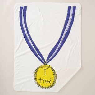 Cobertor Sherpa Eu Tentei Medalha