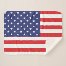 EUA Flag Impressão Patriotic Sherpa Blanket