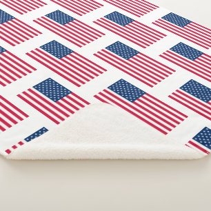 Cobertor Sherpa EUA Flag Sherpa Blanket Estados Unidos da América