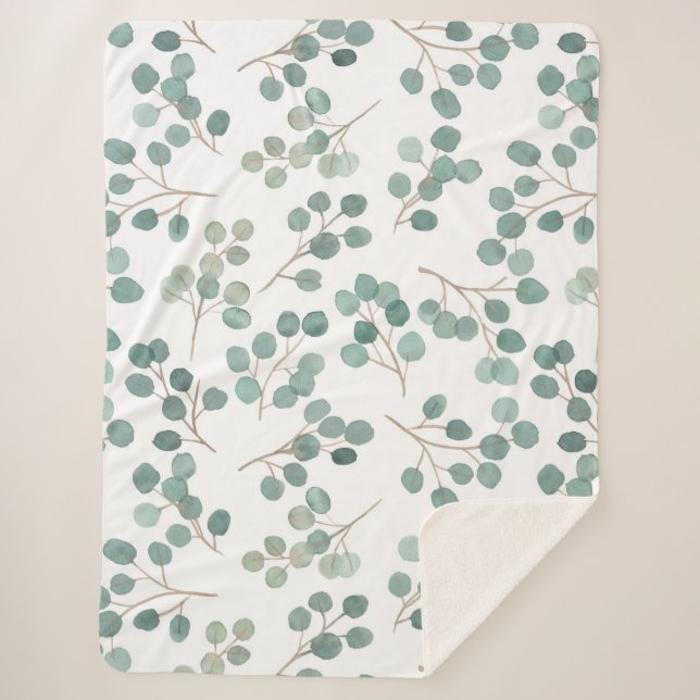 Cobertor Sherpa Eucalyptus (Frente)