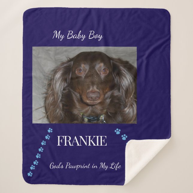 Cobertor Sherpa Everyday Pawprint Keepsake (Frente)