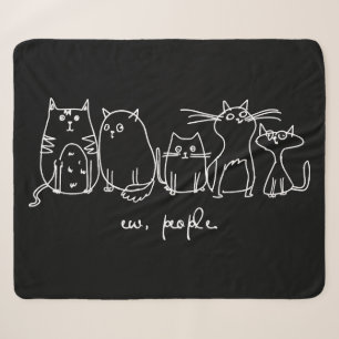 Cobertor Sherpa Ew, Pessoas Engraçadas, Amantes De Gato