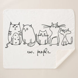 Cobertor Sherpa Ew, Pessoas Engraçadas, Amantes De Gato