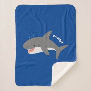 Cobertor Sherpa Excelente de desenho animado branco