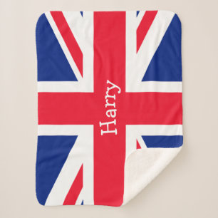 Cobertor Sherpa Excelente Personalizado - Reino Unido - bandeira