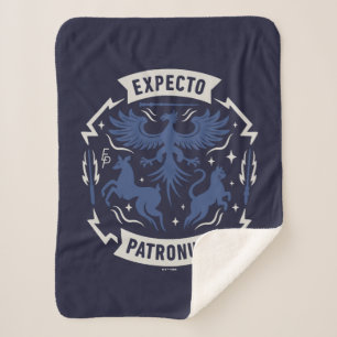 Cobertor Sherpa Expecto Patronum Gráfico de Silhueta Vintage