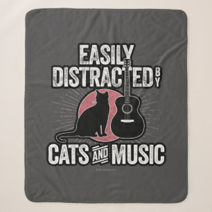 Cobertor Sherpa Fácil distração de gatos e música