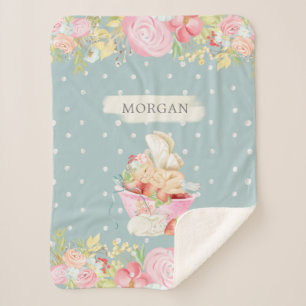 Cobertor Sherpa fada bebê jardim bonitinho encantado sherpa b