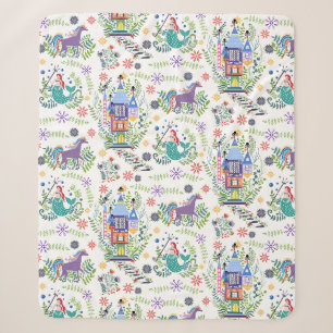 Cobertor Sherpa Fairytale Folk Art Throw Sherpa Blanket