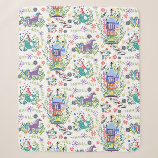 Cobertor Sherpa Fairytale Folk Art Throw Sherpa Blanket