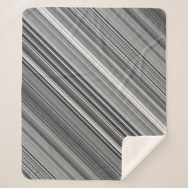 Cobertor Sherpa Faixa de Cinzas em tons de cinza