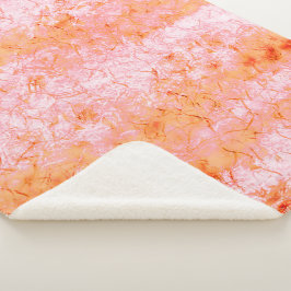 Cobertor Sherpa Falsa pele de salmão, com partes clareadas