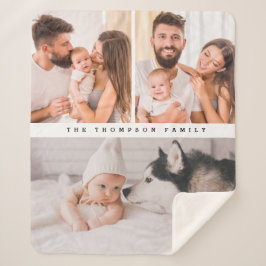 Cobertor Sherpa Família doméstica simples personalizada com múltip