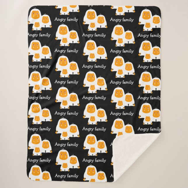 Cobertor Sherpa Família irritada Macacos design T-Shirt Bath Mat (Frente)
