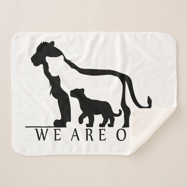 Cobertor Sherpa Família Lion (Frente (Horizontal))