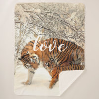 Família Tigre Sherpa Blanket