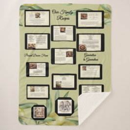 Cobertor Sherpa Family Recipe Keepsake